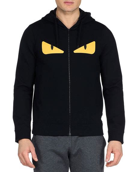 fendi hoodie zip up|fendi monster eyes zip.